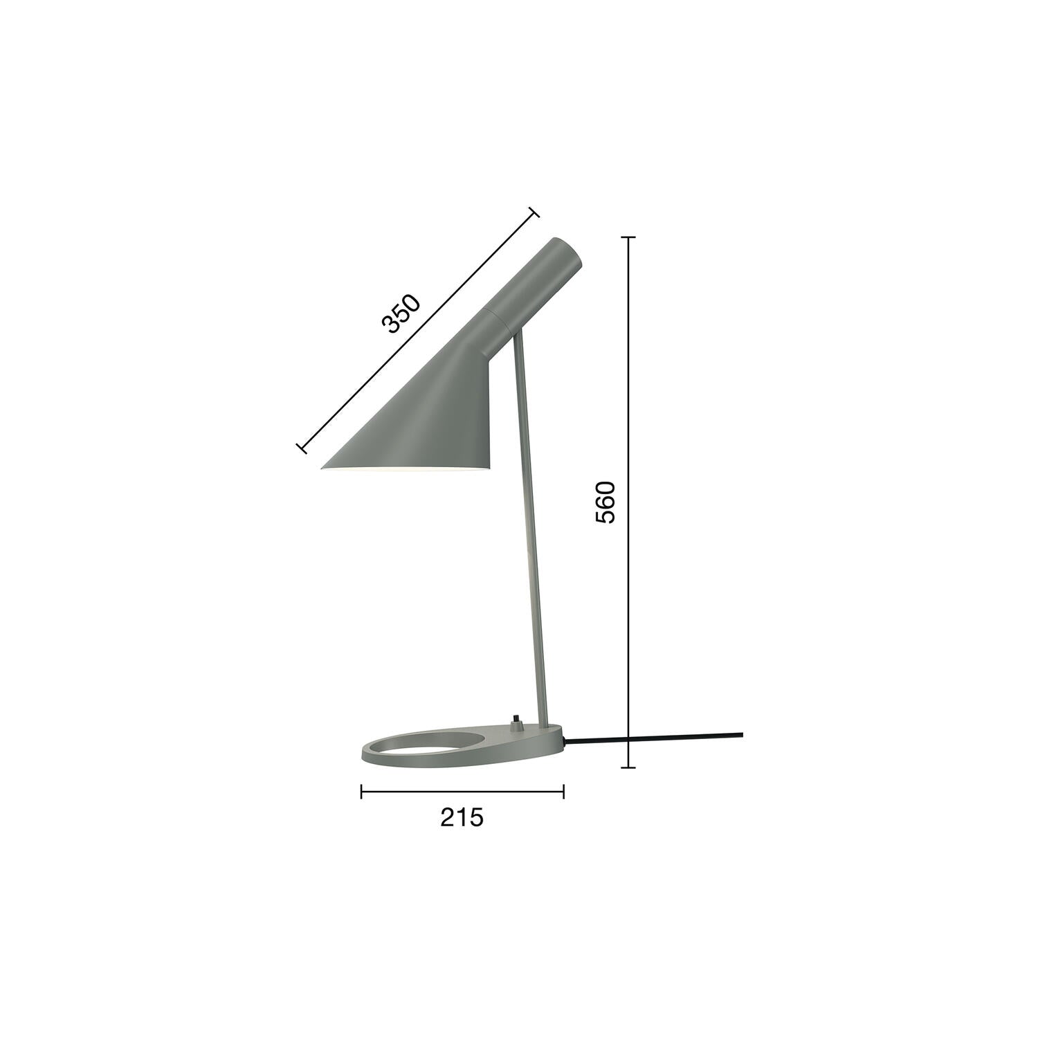 Louis Poulsen Aj Table Lamp, Warm Grey