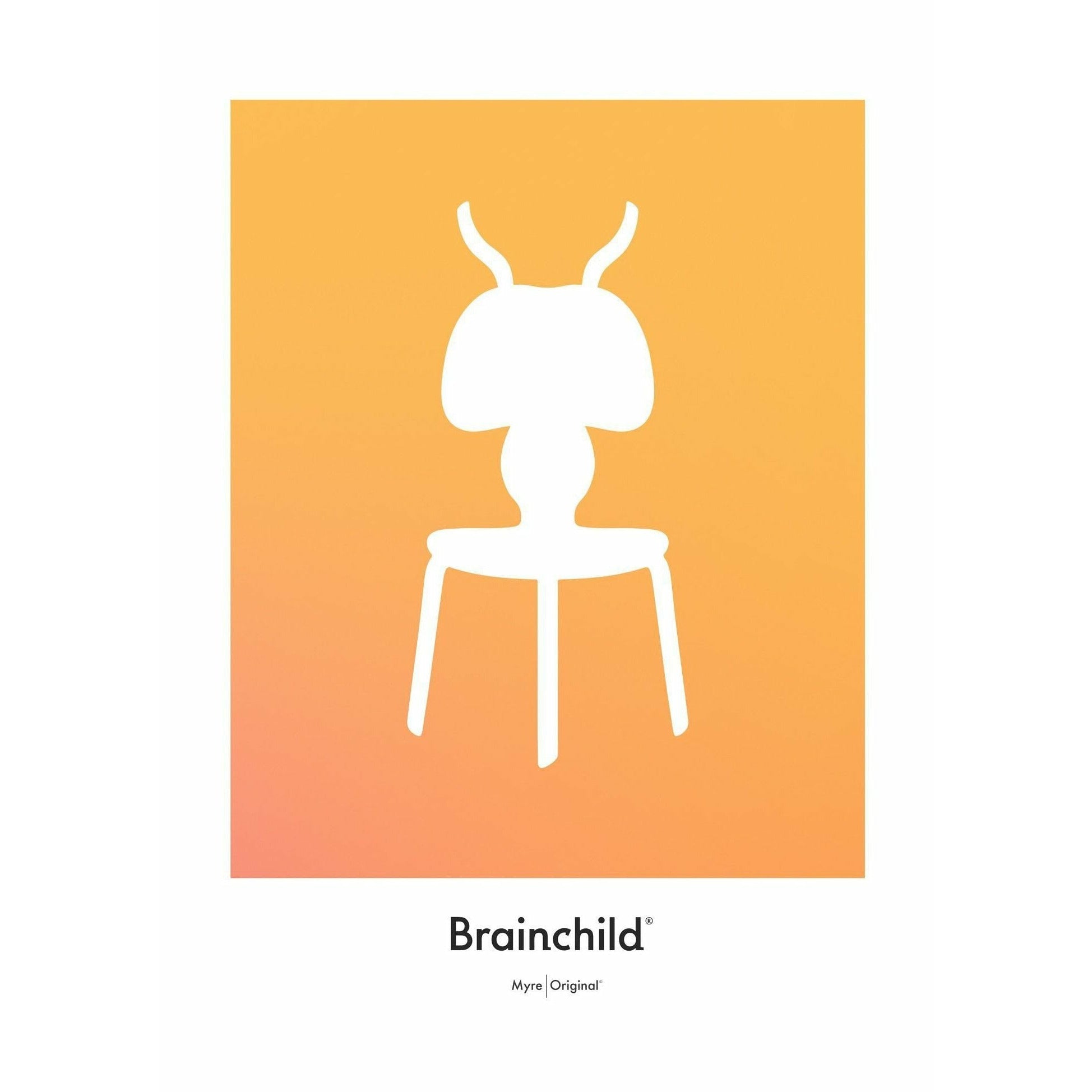 Brainchild Ant Design Icon Poster Without Frame 70 X100 Cm, Yellow