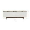 Andersen Furniture S1 Sideboard Soaped Oak, White Drawers, 200cm