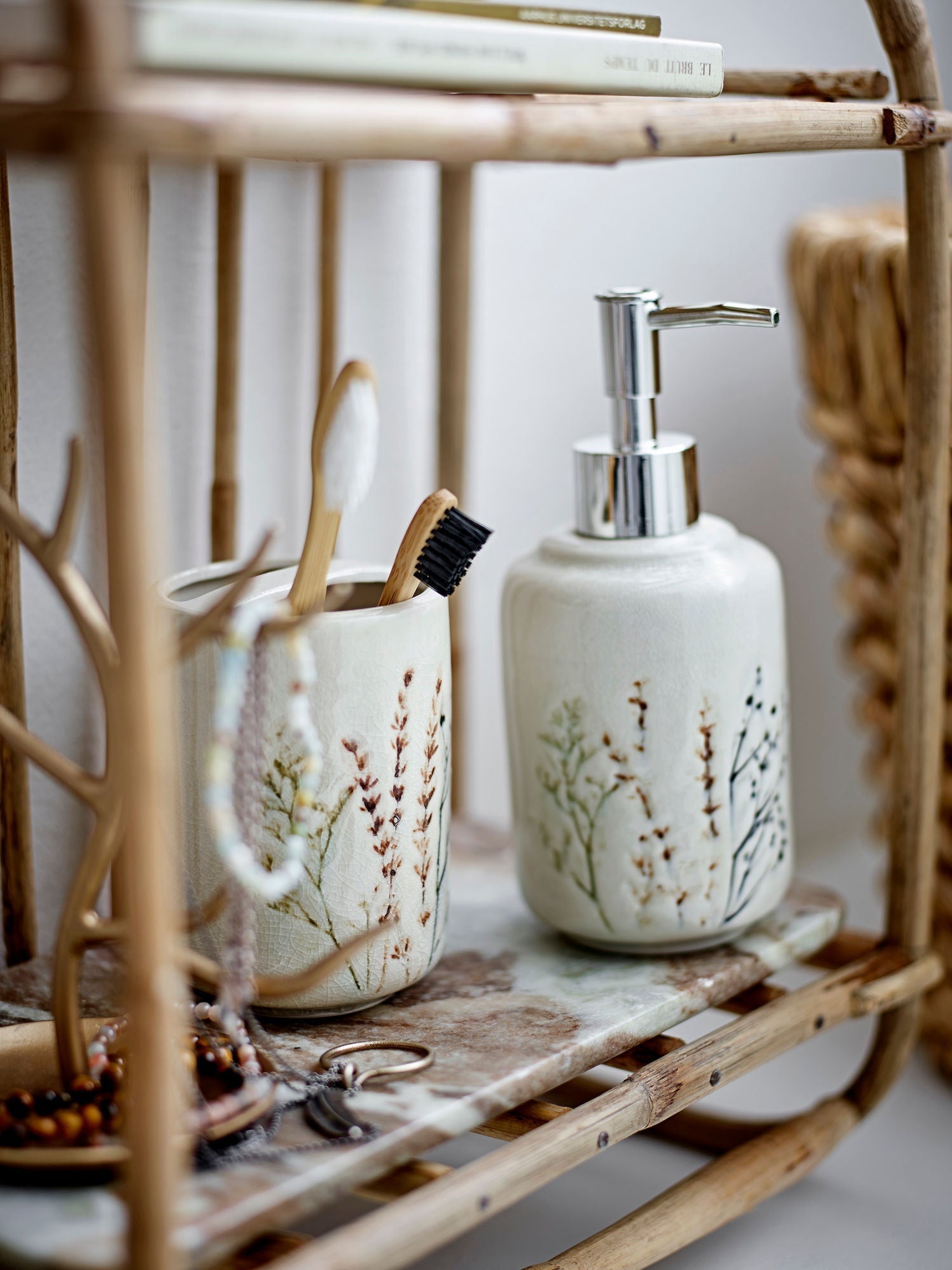 [product_category]-Bloomingville Bea Soap Dispenser Set, Nature, Stoneware-Bloomingville-5711173281138-82055045-BLO-4