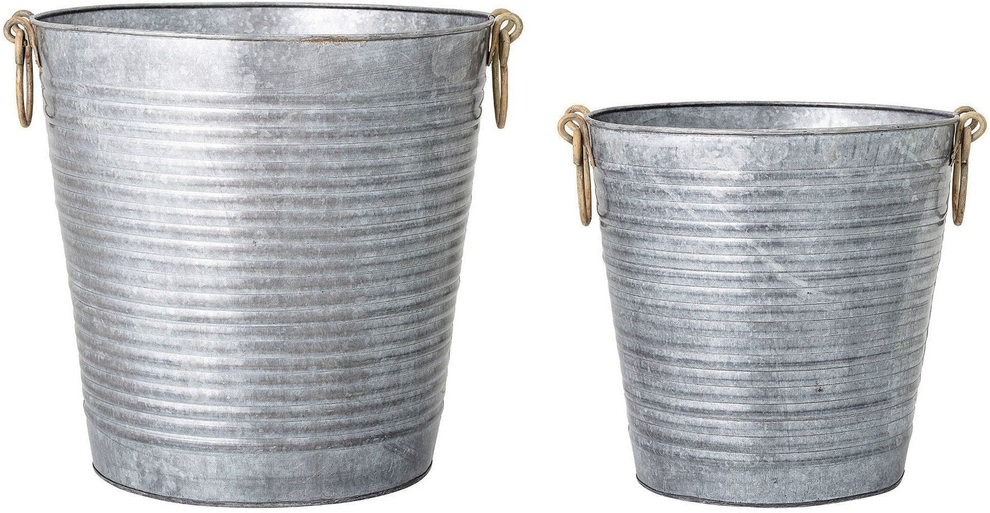 [product_category]-Bloomingville Evar Flowerpot, Grey, Galvanized iron-Bloomingville-5711173242979-82047743-BLO-1