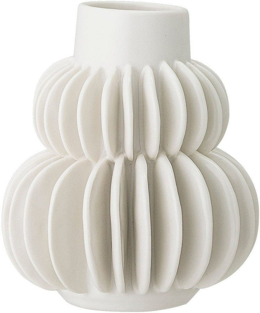 [product_category]-Bloomingville Halfdan Vase, White, Stoneware-Bloomingville-5711173238804-82047448-BLO-1