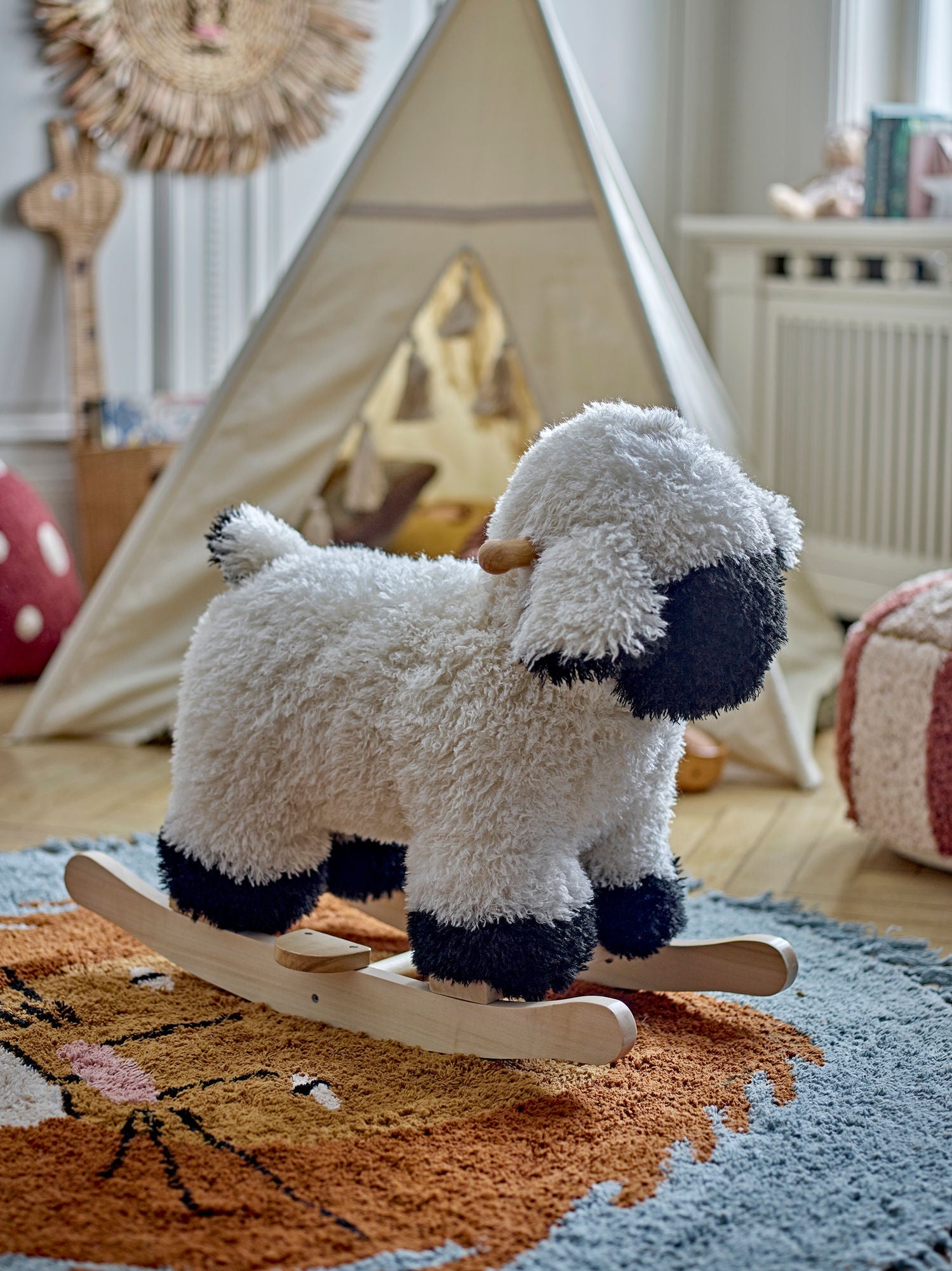 [product_category]-Bloomingville MINI Leroy Rug, Blue, Cotton-Bloomingville MINI-5711173285747-82051475-BLO-5