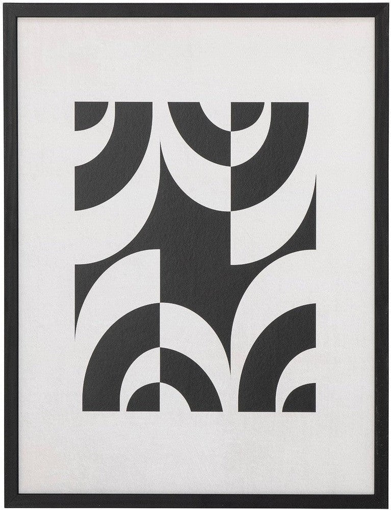 [product_category]-Bloomingville Mono Illustration w/ Frame, Black, Pine-Bloomingville-5711173299126-82058276-BLO-1