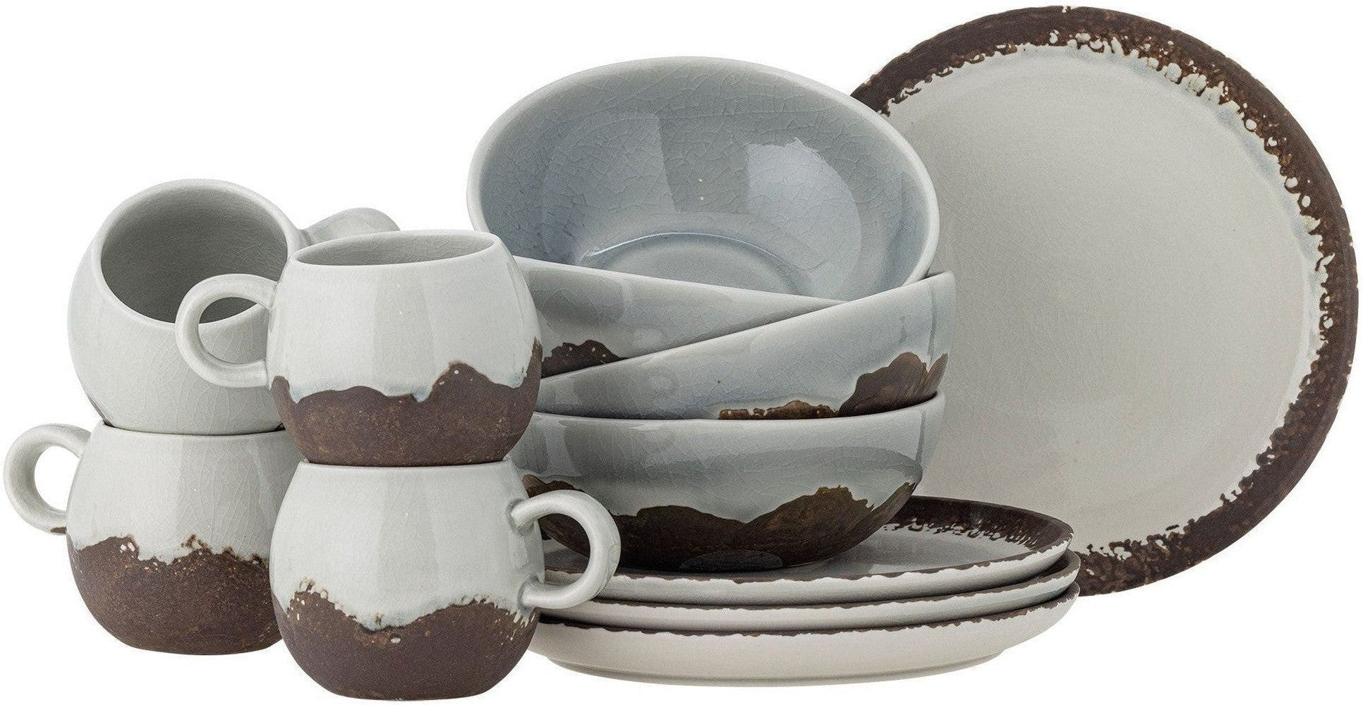 [product_category]-Bloomingville Paula Breakfast Set, Brown, Stoneware-Bloomingville-5711173322275-82060940-BLO-1