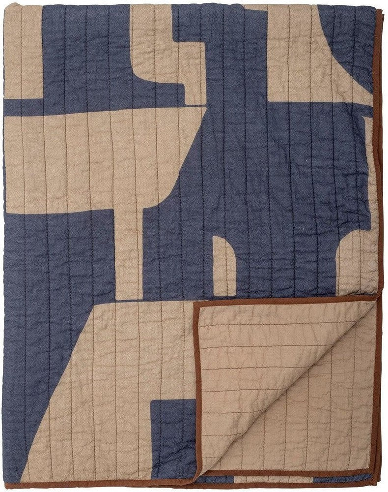 [product_category]-Bloomingville Roosi Quilt, Blue, Cotton OEKO-TEX®-Bloomingville-5711173302574-82054409-BLO-1