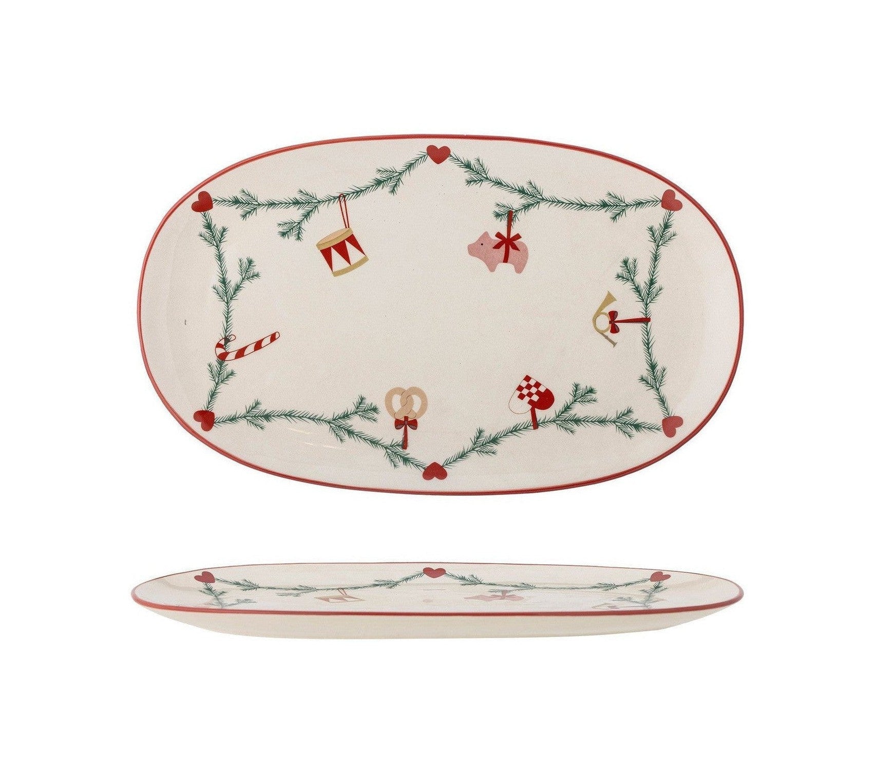 [product_category]-Bloomingville Yule Serving Plate, Nature, Stoneware-Bloomingville-5711173327683-82062321-BLO-1