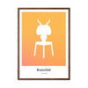  Ant Design Icon Poster Dark Wood Frame A5 Yellow