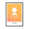  Ant Design Icon Poster Frame In Black Lacquered Wood 70 X100 Cm Yellow