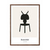  Ant Design Icon Poster Frame Made Of Dark Wood 70 X100 Cm Grey