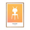  Ant Design Icon Poster Frame Made Of Light Wood 50 X70 Cm Yellow