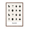  Design Icon Poster Frame Made Of Dark Wood 50 X70 Cm Grey