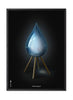  Drop Classic Poster Frame Made Of Black Lacquered Wood 50x70 Cm Black Background