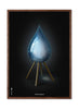  Drop Classic Poster Frame Made Of Dark Wood 70x100 Cm Black Background