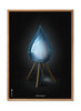  Drop Classic Poster Light Wood Frame A5 Black Background