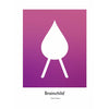  Drop Design Icon Poster Without Frame 30 X40 Cm Purple