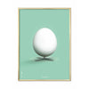  Egg Classic Poster Brass Frame 50x70 Cm Mint Green Background