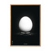  Egg Classic Poster Frame Made Of Light Wood 50x70 Cm Black Background