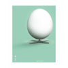  Egg Classic Poster Without Frame A5 Mint Green Background