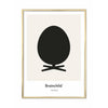  Egg Design Icon Poster Brass Frame 50 X70 Cm Grey