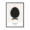  Egg Design Icon Poster Frame In Black Lacquered Wood 50x70 Cm Grey