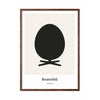  Egg Design Icon Poster Frame Made Of Dark Wood 50x70 Cm Grey