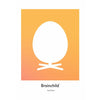  Egg Design Icon Poster Without Frame A5 Yellow