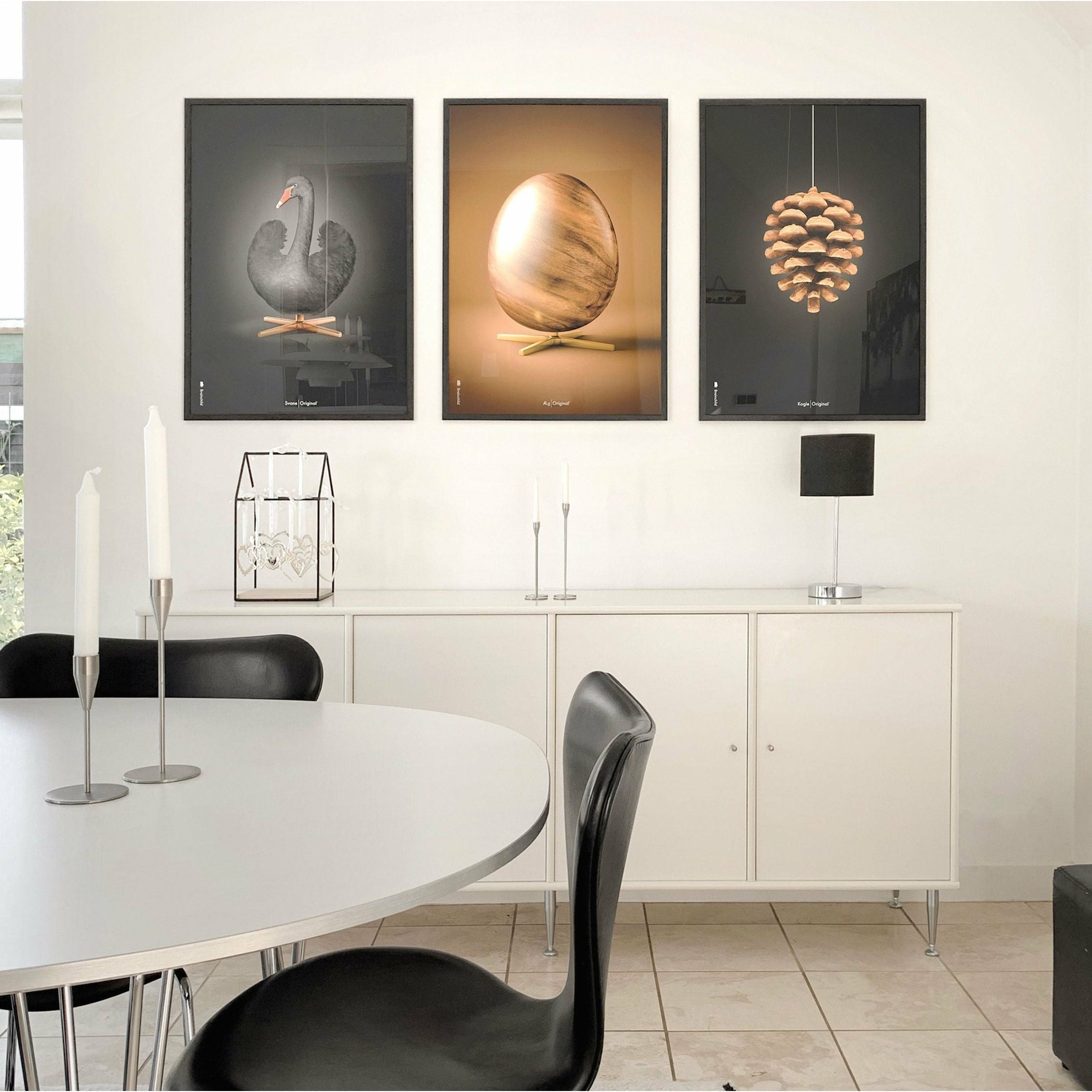 [product_category]-Brainchild Egg Figures Poster, Brass Coloured Frame 70 X100 Cm, Brown-Brainchild-11004-D-BRA-23