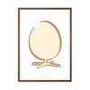  Egg Line Poster Dark Wood Frame 30x40 Cm White Background