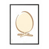  Egg Line Poster Frame In Black Lacquered Wood A5 White Background