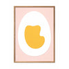  Egg Paper Clip Poster Frame Made Of Light Wood 50x70 Cm Pink Background