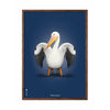  Pelikan Classic Poster Dark Wood Frame 30x40 Cm Dark Blue Background