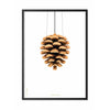  Pine Cone Classic Poster Frame In Black Lacquered Wood 70x100 Cm White Background