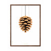  Pine Cone Classic Poster Frame Made Of Dark Wood 30x40 Cm White Background