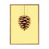  Pine Cone Classic Poster Frame Made Of Light Wood 50x70 Cm Yellow Background