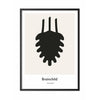  Pine Cone Design Icon Poster Frame In Black Lacquered Wood A5 Grey