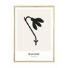  Snowdrop Design Icon Poster Brass Frame 50 X70 Cm Grey