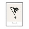  Snowdrop Design Icon Poster Frame Made Of Black Lacquered Wood 30 X40 Cm Grey