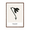  Snowdrop Design Icon Poster Frame Made Of Dark Wood 50 X70 Cm Grey