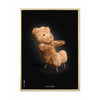  Teddy Bear Classic Poster Brass Frame 50x70 Cm Black Background