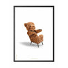  Teddy Bear Classic Poster Frame In Black Lacquered Wood 30x40 Cm White Background