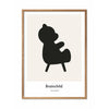  Teddy Bear Design Icon Poster Frame Made Of Light Wood A5 Grey