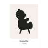  Teddy Bear Design Icon Poster Without Frame 70 X100 Cm Grey