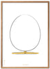 Brainchild The Egg Design Sketch Poster Frame Made Of Light Wood 30x40 Cm, White Background