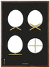 Brainchild The Egg Design Sketches Poster Frame Made Of Dark Wood 50x70 Cm, Black Background