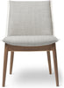 Carl Hansen E004 Embrace Chair, Oiled Walnut, Gray Fabric