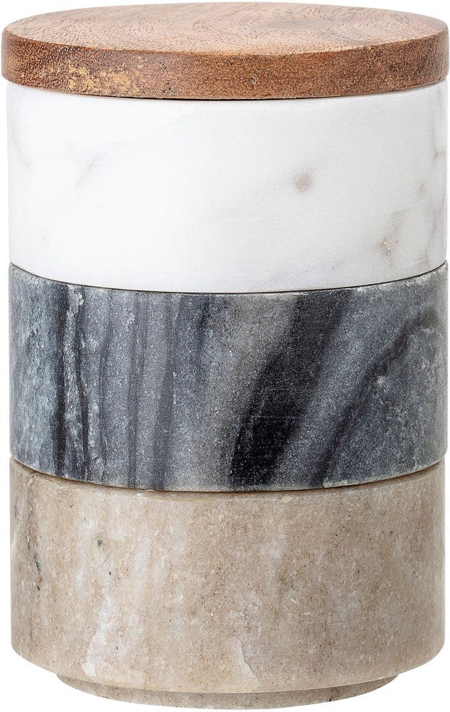 [product_category]-Creative Collection Mael Jar w/Lid, White, Marble-Creative Collection-5711173220045-82044249-BLO-1