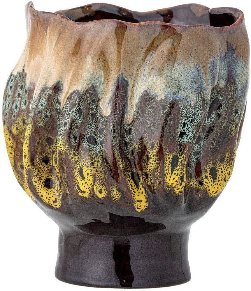 [product_category]-Creative Collection Mahnoor Flowerpot, Brown, Stoneware-Creative Collection-5711173324965-82060862-BLO-1