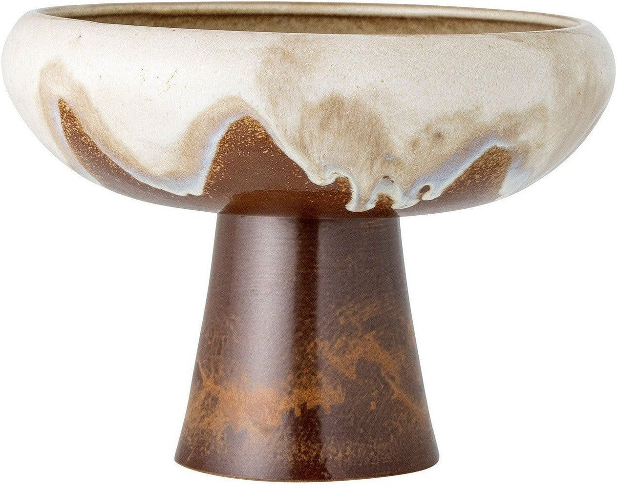 [product_category]-Creative Collection Rivkah Pedestal Bowl, Brown, Stoneware-Creative Collection-5711173314836-82058410-BLO-1