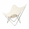 Cuero Cotton Canvas Mariposa Chair, White With Chrome Frame